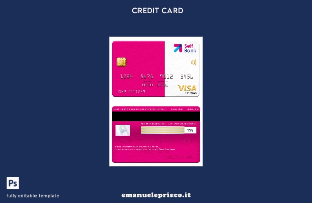 modello di carta elettronica visto Spagna Self Bank stile verificato